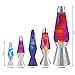 14.5-Inch Metallic Lava Lamp with Metallic Base, Yellow Wax/Blue Liquid/Green