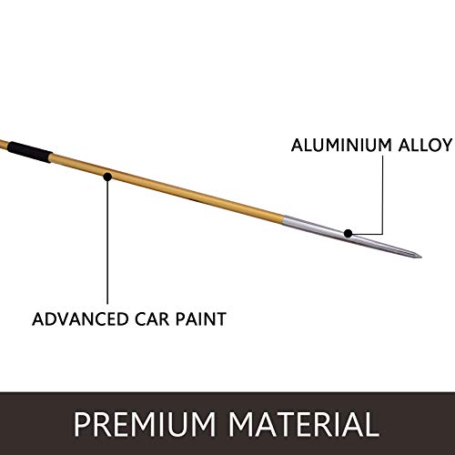 Happibuy 600g 50m Gold High School Boys and Girls Also for Adult Hard Antirust Antislid with Cap and Replacement Line Flight Track Field Javelin - Thumbnail 7