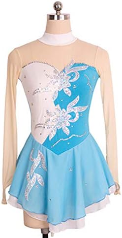 DILIKEXUE Figure Skating Dress for Girls Women Ice Skating Competition Performance Costume Dance Costume Dress Professional Stretch Breathable