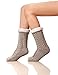 SDBING Women's Winter Super Soft Warm Cozy Fleece Lined Fuzzy Slipper Socks with Grippers (Light Gray, 6-10)