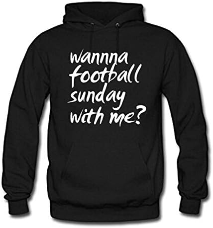 WANNNA FOOTBALL SUNDAY WITH ME? Men's Long Sleeve Cotton Hoodie