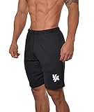 YoungLA Men's Yoga Running Shorts w/ Zipper Pockets Black Medium