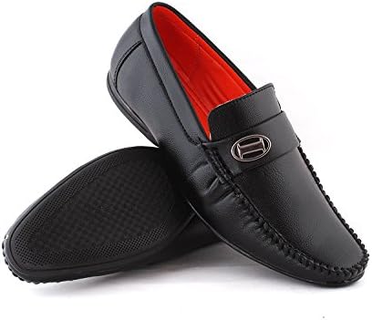 Redfoot Aorfeo Leather Men's Black Casual Loafers Shoes 34