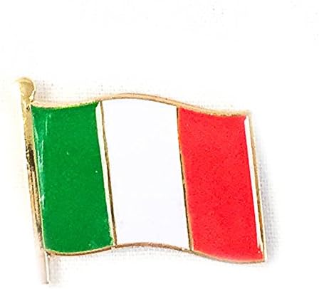 Italy Waving Flag Lapel Pin Country Made of Metal Souvenir by Coastal Palm