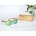 Ynport Mens/Womens Polarized Full Charcoal Bamboo Frame Classic Wooden Coated Sunglasses, Vintage Eyewear, Floating in Water