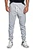 PROGO USA Men's Joggers Sweatpants Basic Fleece Marled Jogger Pant Elastic Waist (Small, Heather Grey)