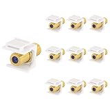 VCE (10 Pack) 3 GHz Gold-Plated RG6 Keystone Jack Insert,F Type RG6 Keystone Connectors