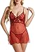 Lovesfay Sexy Babydoll Lingerie for Women Lace Sleepwear Sheer Lingerie