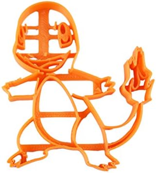 Charmander Pokemon Cookie Cutter &amp; Fondant Cutter Set in Classic Orange for Kids and Parents - Perfect for Cookies Cake-Decorating Cupcake Toppers and Pokemon Theme Parties (1 Medium 3’’ x 3.25’’)