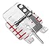 DREAMSTITCH 1/4 inch (Quarter Inch) Clear Stitch in Ditch Presser Foot Snap On Straight Stitching Fits for Brother, Singer, Babylock, Bernette, Elna, Viking Sewing Machine
