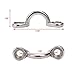 Amarine Made Casted Stainless Steel Bimini Boat Top PAD Eye, Eye Straps, Tie Down, Kayak Deck Loops, Tie Down Anchor Point, footman's Loop for Kayak Canoe Rigging (6 Pcs)
