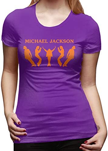 KAMEOR Womens Top Tee Shirt Michael Jackson Dance Step Funny T Shirts Black