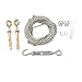WINOMO 5m Clotheslines Portable Windproof Clothes Rope Line Stainless Steel Curtain Wire Multi-purpose