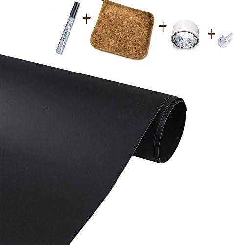 Magjump Dry Eraser whiteboard For Kids Adult Metal Powder Composition Iron Steel Substance Magnetic Ferreous Layer Chalkboard For Wall ,DIY Adjustable Adhensive Size (Black, 36" x 24")