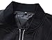 MCCKLE Men`s Zip Hip Hop Varsity Baseball Bomber jacket, Black, Tag XXL, US X-Large
