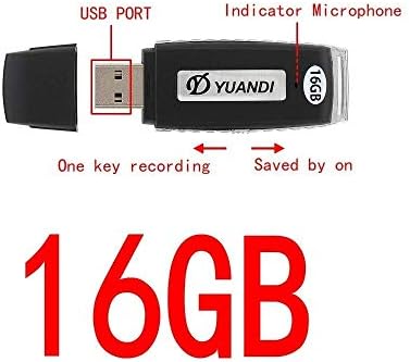 Digital Voice Recorder 16GB USB Portable Digital Audio Voice Recorder- No Flashing Light When Recording-Use as Dictaphone,One Button Recording 170 hours recording files