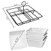 Condiment & Snack Serving Set: 4 White Stoneware Bowls with Metal Display Stand | Perfect for Appetizers, Nuts, and Candy