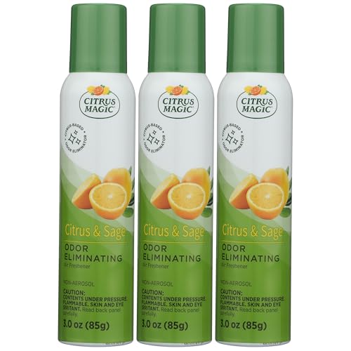 Citrus Magic Odor Eliminating Air Freshener Spray, Citrus and Sage, 3-Ounce, Pa…