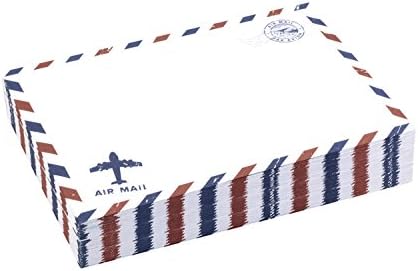 BeeChamp Self-Sealing A7 Vintage Party Wedding Invitation Airmail Envelopes for 5x7 Cards (White, 50 pack)