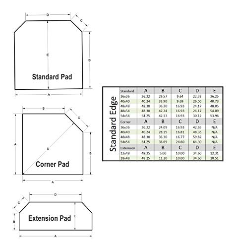 Dreffco 40" x 40" Canyon Woodstove or Pellet Stove Protective Standard Hearth Pad