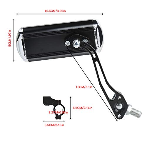 image for Yizhet 1 Pair Bicycle Rearview Mirror with Gooseneck Adjustable Handle
