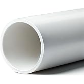 Generic Schedule 40 PVC Pipe (18" Lengths) - Various Diameters (White, 1/2")
