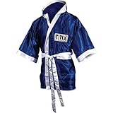 TITLE Stock Fingertip Robe, Royal/White, Medium