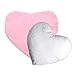 U-miss Mermaid Pillow with Pillow Insert, Two-Color Decorative Heart Shape Reversible Sequin Pillow 13''Ã—15'' (Heart-Shaped, Pink-White)