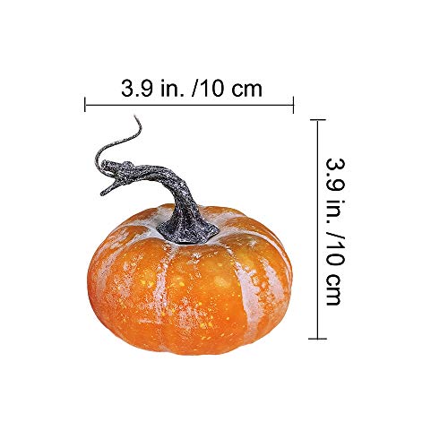 7Pcs Artificial Pumpkins, Harvest Fall Gold Foam Pumpkins For Halloween Thanksgiving Home Party