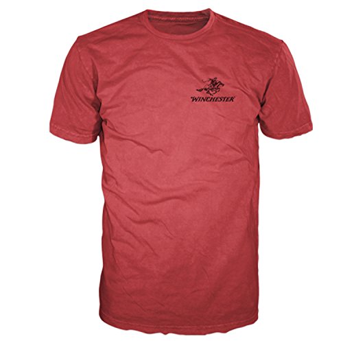 Winchester Mens Cotton Vintage Rider Graphic Short Sleeve T-Shirt XXXL Red