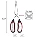HINMAY Stainless Steel Scissor Tongs with Plastic Silicone Handle for Kitchen Food Cooking Baking Barbecue BBQ Grilling 9-1/2 Inch (2 Pieces)