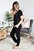 Cinyifaan Women's V Neck Casual Loose Long Jumpsuits Romper Playsuit with Belt,Medium,Black