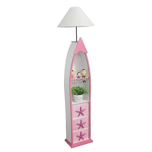 Floor Lamp Floor Lamp Solid Wood Locker Boat Type Girl Pink