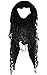 KMystic Lace Triangle Sheer and Winter Scarf (Winter Black)