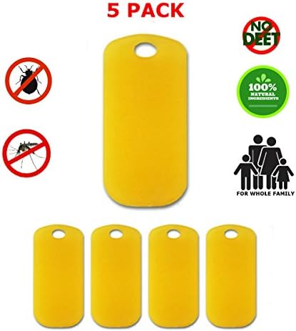 Mosquito Repellent Bracelet Refills (5 Pack) DEET FREE-100% Natural-contains Four Pure Essential Oil- Ants Ticks and other insect Repellent Wristband Refills.GRIPPIES