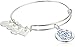 Alex and Ani Live a Happy Life Shiny Silver Bangle Bracelet