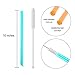 Angled Tips 10 Pieces Reusable Boba Straws and Smoothie Straws, 8 Pieces Reusable Plastic Straws and 2 Pieces Rainbow Stainless Steel Metal Straws with 2 Cleaning Brushes and 1 Straw Case, BPA Free