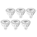 SIGNREEN MR16 LED Light Bulbs 5W, 2700K Warm White, GU5.3 Base, 50W Halogen Replacement, Non-dimmable, 40 Degree, 6 Packs
