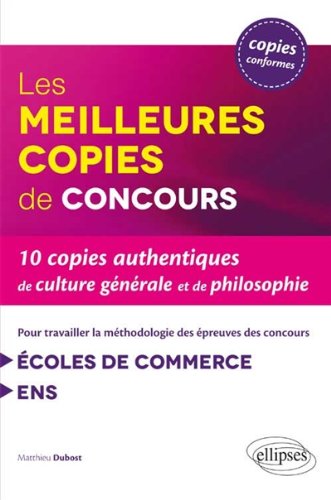 Les  meilleures copies de concours