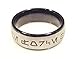 Starbell May The Force be with You Aurebesh Jedi Tungsten Carbide Men's Ring