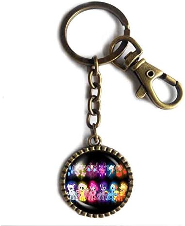 Handmade By ShiCong Rainbow dash My Little Pony Friendship Is Magic Keychain Key Chain Key Ring Cute Keyring Car Cosplay Charm Cute Gift