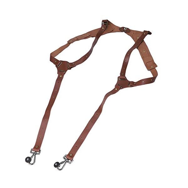 HERCHR Kameragurt, Kamerahals Schulterschulter Lederriemen, Vintage Multi Gear Kameragurt für DSLR/SLR Universal Harness… – Bild 5