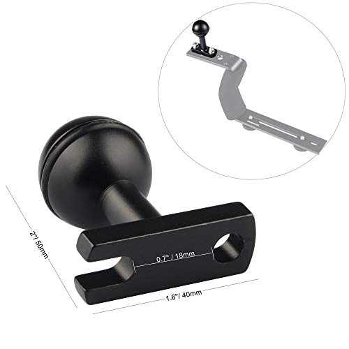 MINIFOCUS 1" Ball Head Base Adapter Fixed for Underwater Housing Camera Tray Handle Arm System Diving Photography Accessories(2 Pack)