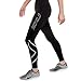2XU Women's Hyoptik Mid-Rise Thermal Compression Tights, Black/Silver Reflective, Small