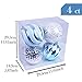 V&M VALERY MADELYN 4ct 150mm Winter Wishes Blue Silver Shatterproof Christmas Ball Ornaments Decoration with String Pre-Tied,Themed with Tree Skirt(Not Included)