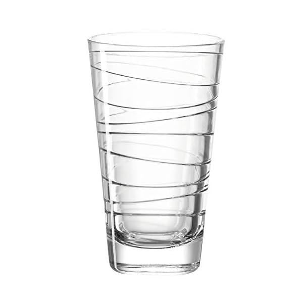 Leonardo Vario Struttura Trink-Gläser, 6er Set, spülmaschinengeeignete Wasser-Gläser, Glas-Becher mit Muster, Saftglas…