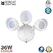 Bobcat Lighting 36 Watt Three Head Dusk to Dawn Photocell LED Flood Lights Adjustable Outdoor Flood Lighting 3200 Lumens 5000K All Metal Durable Design