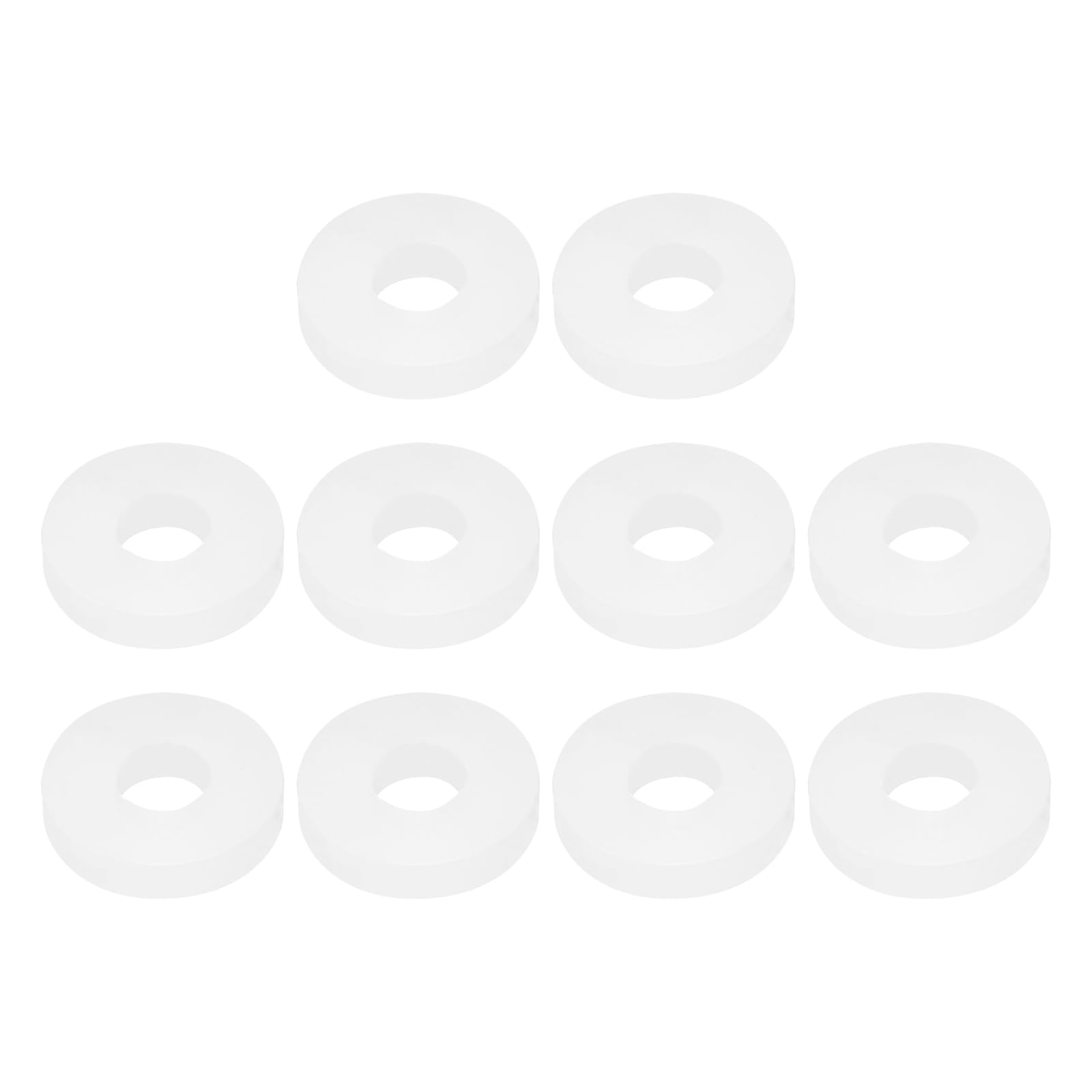 PATIKIL Silicone Rubber Flat Washer, 10 Pcs 0.98" OD x 0.39" ID x 0.2" Thickness Sealing O Ring Water Hose Gasket Assortment Kit Heat Resistant Washer for Plumbing Valve Machinery, White โ image 1