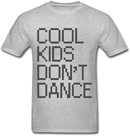 Jianwu33 Men's Grey Cotton T-Shirt COOL KIDS DON'T DANCE
