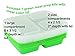 Simply Life New [7 Pack] 3 Compartment Meal Prep Containers (Green)